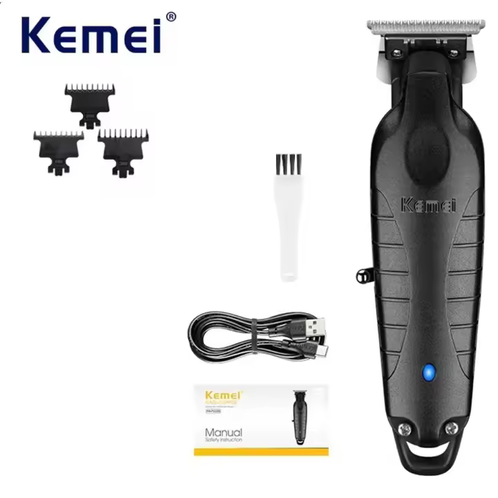 Cortadora de pelo Kemei 2299 para peluquero, cortadora de pelo inalámbrica de 0mm con cero huecos, cortadora de pelo eléctrica profesional para hombres, máquina cortadora de acabado - 1