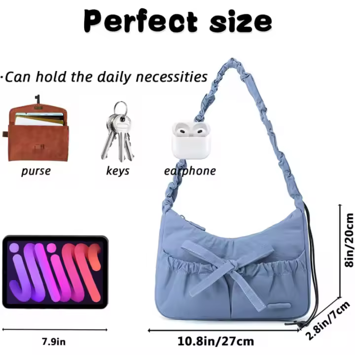 Teclado Nylon Bolso de hombro Lindo Casual Crossbody Stachel Bag Bolso de viaje Daypacks - 1