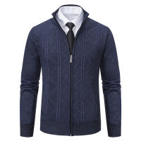 Nuevo Cárdigan para hombre que mantiene el calor, suéteres con cremallera, Tops gruesos de lana versátiles a la moda, suéteres sólidos con cremallera para otoño e invierno, abrigo para hombre - details 4