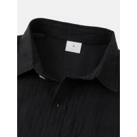 Camisa con botones de manga corta de lino y algodón de estilo chino para hombre, 2023 - details 11