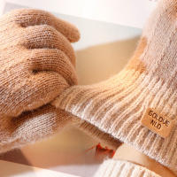Guantes de Punto de Invierno de Fibra de Alpaca Cálidos, Antideslizantes, Tamaño Completo de Dedos para Mujeres Regalo de Moda para las Fiestas y Cumpleaños - details 7