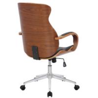 Silla de oficina ergonómica en simil cuero y base con ruedas I Silla de escritorio regulable en altura - details 4