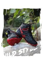 Botas de senderismo impermeables de cuero para hombre, botines de nieve para exteriores, zapatos de entrenamiento de senderismo de felpa, zapatos deportivos de senderismo, invierno, nuevo - details 2