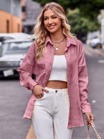 Blusa lisa de manga larga para mujer, camisa elegante con cuello vuelto, moda informal de oficina, nueva para primavera y otoño 2023 - details 20