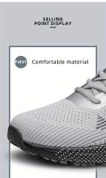 Calzado deportivo informal con suela de malla gruesa mejorada, calzado cómodo, transpirable y resistente al desgaste para un estilo de vida activo. - details 1
