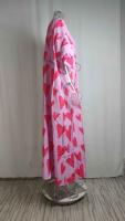 Vestido de mujer, vestido largo con cordones estampado con cuello InsV de primavera 2025 para mujer con gran swing - details 17