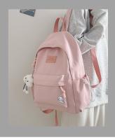 Mochilas simples y versátilesMochila para estudiantes de secundaria Mochila para estudiantes universitarios de gran capacidad Mochila de color sólido de estilo coreano - details 0