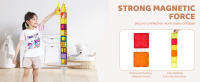 SucceBuy Juego de 56 Uds de azulejos magnéticos, bloques de construcción magnéticos en forma de animales con 4 dinosaurios, juguetes educativos de construcción STEM - details 1