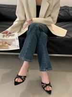 Sandalias Planas de Moda para Mujeres Punta Abierta, Tacón Fino, Altas y Estilizadas - details 14