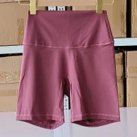 Color sólido mujeres Fitness deportes corto cintura alta Yoga corto ciclismo entrenamiento integral Jog Squat prueba bolsillos internos - details 8