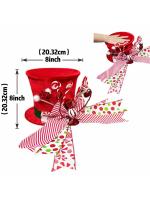 Decoraciones navideñas populares, sombrero de copa de árbol de Navidad, lazo de caramelo plegable compresible, estrella superior de árbol - details 3