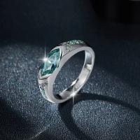 Diamante blanco azul verde hombres mujeres anillo S925 plateado 18k oro fiesta Hiphop anillos para mujeres hombres - details 4