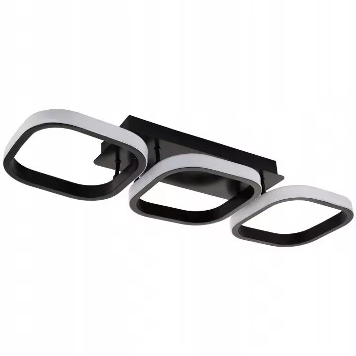 Plafón LED Aluminio Tres Cabezales Paralelos-Negro-Tres Cabezas Paralelas 40W 78*22cm Luz Blanca - 1