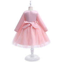 Vestido de noche para niñas con falda abullonada de malla con bordado de estilo nuevo para niños - details 22