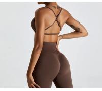 Conjunto de Yoga para Mujer Ropa Deportiva de Entrenamiento de Malla Transpirable Secado Rápido 2 Piezas Chaleco y Shorts para Correr y Modelar Espalda Material de Nylon - details 11