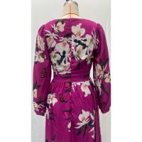 Vestidos estampados para mujer, Vestidos de manga larga con cuello en V, Otoño, Nuevo - details 14