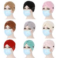 Gorro ajustable para pérdida de cabello para mujer, protección para los oídos, turbante musulmán para cáncer, gorro de quimio, pañuelo para la cabeza - details 1