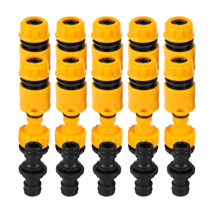 Juego de conectores de manguera de jardín de 20 piezas, conector de extremo de manguera, conectores de manguera dobles, conectores rápidos de manguera extensora - 1