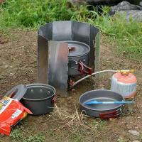 Estufas de Camping ultraligeras para exteriores, 10 placas, escudo, parabrisas, cocinas de Gas, deflectores de viento - details 5
