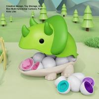 Caja de almacenamiento de dinosaurios con forma de huevo inteligente, funda cognitiva de Triceratops sensorial para bebé, juguete educativo para edades tempranas - details 3
