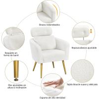 Butaca de Salón con Reposacabezas Ajustable 3 Posiciones Diseño Ergonómico Soporte Lumbar - details 5
