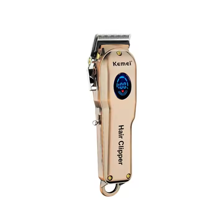 Kemei-cortadora de pelo profesional para hombre, máquina eléctrica inalámbrica, ajustable, de Metal, para barbería, KM-2002 - 1
