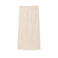 BUNO-2025 nuevo conjunto de falda para mujer, Tops elegantes sin mangas con cuello en V, faldas por debajo de la rodilla con abertura, moda informal, trajes ajustados lisos para mujer - details 5