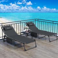Tumbona Plegable Playa 190x60x31cm Tumbonas de Jardín Exterior con 4 Posiciones Ajustables - details 5
