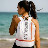 Mochila de malla para natación seca y húmeda, bolsa de almacenamiento transparente y transpirable para ciclismo, bolsillo para zapatos, mochila escolar Visible de gran capacidad para viaje - details 8