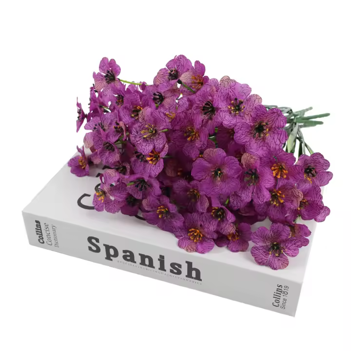 Flor artificial imitación violeta decoración exterior protección uv flor falsa imitación flor decorativa porche - 1