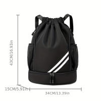 Mochila deportiva con cordón para Yoga y Fitness, bolsa deportiva para exteriores con cremallera de gran capacidad, separación de ropa seca y húmeda - details 4