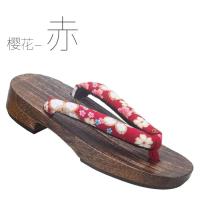 Zapatos tradicionales de moda, zapatillas de madera japonesas de verano para niños con tacón alto - details 11
