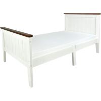 Cama Infantil Individual de Madera - Nogal - con somier, para niños, Color Blanco, Moderno y Elegante Mobiliario Pino, Espacio para Dormir: 70x140 cm - details 11