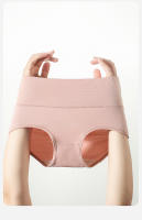 4 piezas Bragas de algodón de talla grande para mujer, ropa interior transpirable de cintura alta, moldeador de cuerpo, lencería sólida - details 7