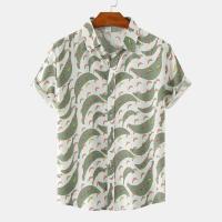 Camisa vaquera hawaiana para hombre, top de manga corta de secado rápido, ropa de vacaciones, entretenimiento en la playa, verano - details 6