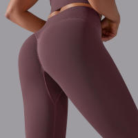 Pantalones de yoga sin costuras para mujer, ropa deportiva Fiess, leggings de cintura alta, pantalones de ejercicio para correr, 11 colores - details 43