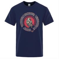 Camiseta de Manga Corta para Hombre, Camisa con Estampado de Cuervo Vikingo del Rey Ragnar, Estilo Informal y Hiphop, Ropa Veraniega, Cómoda y a la Moda, Año 2022 - details 7
