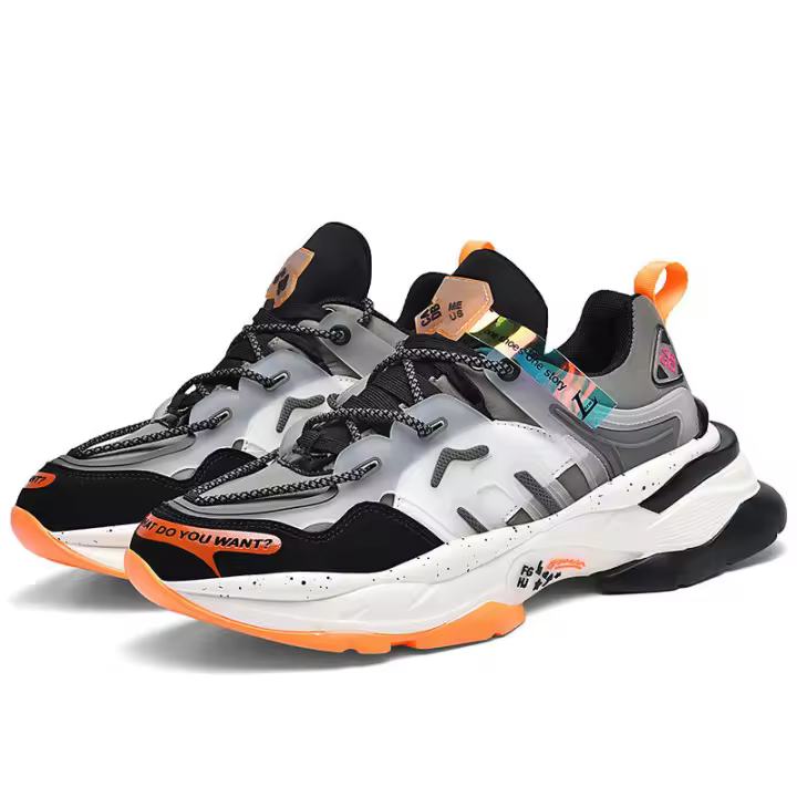 Zapatillas deportivas elásticas para hombre, talla grande 46, nuevas, con suela gruesa, para aumentar la altura, estilo papá - 1