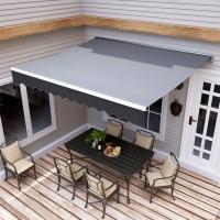 Toldo Manual plegable retráctil con manivela, protección solar, Anti-UV e impermeable, poliéster para patio, balcón, restaurante - details 8