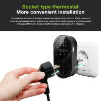Enchufe de termostato inteligente con WIFI, controlador de temperatura Digital, enchufe de la UE, interruptor de refrigeración y calefacción, CA 220V, para Google Home y Alexa - details 2