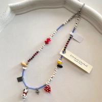 Lindo collar con colgante de perro con globo de frijol rojo para mujer 2025 nuevos accesorios de cadena de suéter de gama alta de primavera y verano - details 11