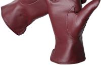 Guantes de piel de oveja para mujer, manoplas cortas de terciopelo fino para pantalla táctil, de cuero, de buena calidad, para invierno, 2226 - details 23