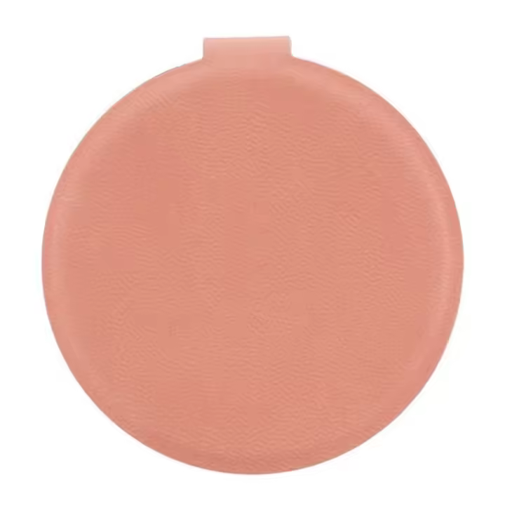 Espejo de Maquillaje Redondo de Acero Inoxidable Soporte de Escritorio Plegable - 1