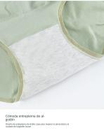 Pantis de Maternidad de Algodón de Cintura Alta Soporte Abdominal, Color Sólido, Transpirable para Mujeres Embarazadas Estilo BRIEF, Acolchado en Nylon, Retirable - details 15