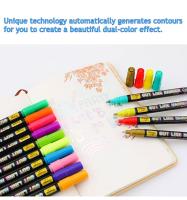 Rotuladores de contorno para dibujo artístico, juego de rotuladores curvos, Supersquiggles, 12/24 colores - details 9