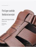 Sandalias antideslizantes suaves y cómodas para hombre, zapatos de playa de alta calidad, sandalias de Gladiador, zapatos planos informales de verano - details 8