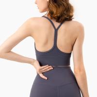 Sujetador deportivo con espalda de carreras para mujer, Top de chándal de gimnasio de Yoga grueso de alto impacto - details 15