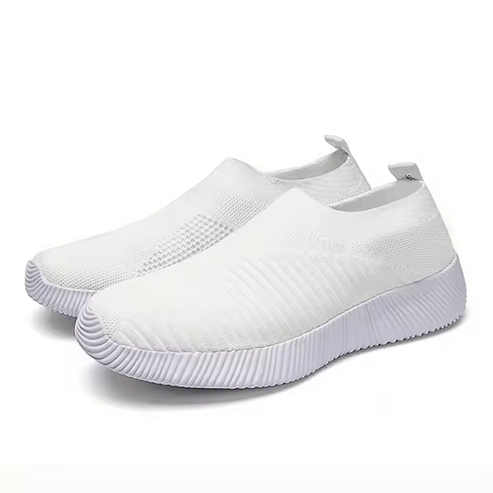 Zapatillas Deportivas Transpirables para Mujer Zapatos De Calzado Casuales Planos con Forro de Calcetín - 1