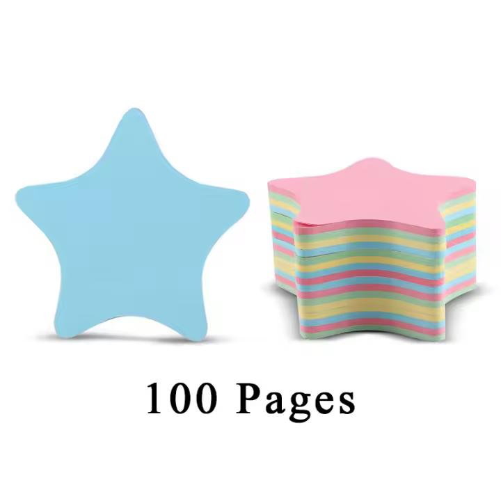 Nota adhesiva de múltiples formas, cuadrado, pino, oso, estrella, tela, corazón, colores mezclados, 100 páginas/libro, chico, adulto, estudiante, papelería de oficina ZYF - 1