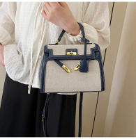 Bolso de mano de empalme de color en contraste de textura premium bolso de mensajero de hombro retro casual de nueva moda para mujer - details 33